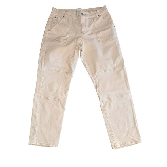 LOFT Denim - NWOT LOFT The Girlfriend Jeans Size 12/31 Off-White Utility Pants